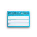 Umzugsetiketten, 50 Stück (Block), verschiedene Farben